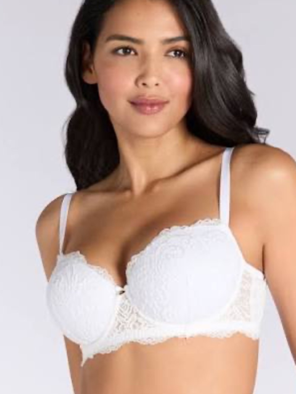 White Lace Bra with Removable Straps | Size 36B